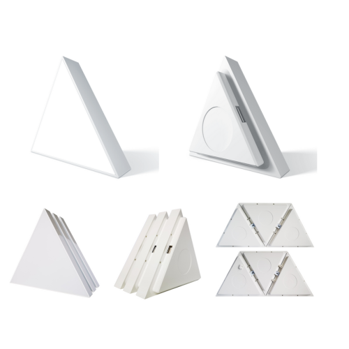 DIY Smart Phone App Controlled RGB Color Triangle Splicing Modular Panels Night Light for Home Decor